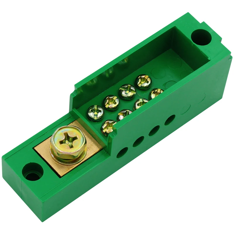 Распределительная коробка 1 шт. трехфазная зеленая Клеммная колодка 1-в-1 8-out