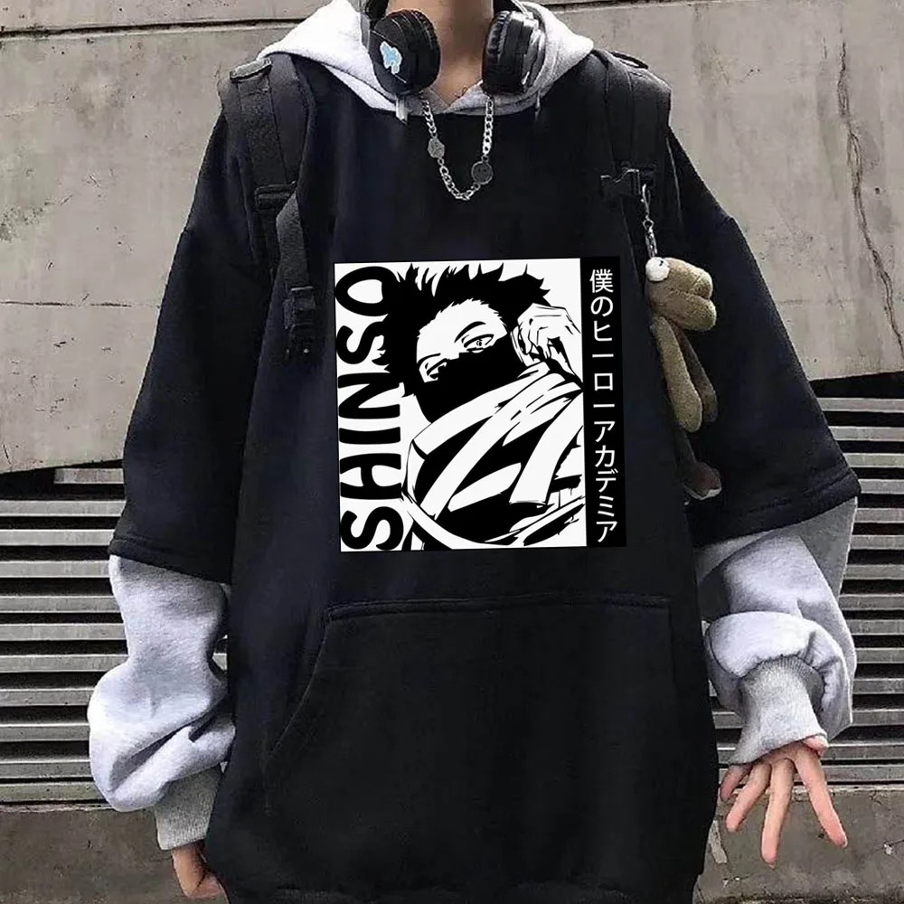 

Boku No Hiro Akademia Harajuku Shinso Hitoshi мужская женская одежда моя геройская Академия одежда хип-хоп топы с капюшоном