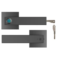 unlock door handle fingerprint door lock fingerprint electronic zinc alloy semiconductor smart handle door lock key