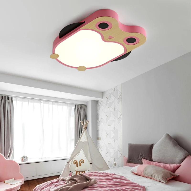 

Owl shape simple modern ceiling lamp bedroom children's room creative personality lamp