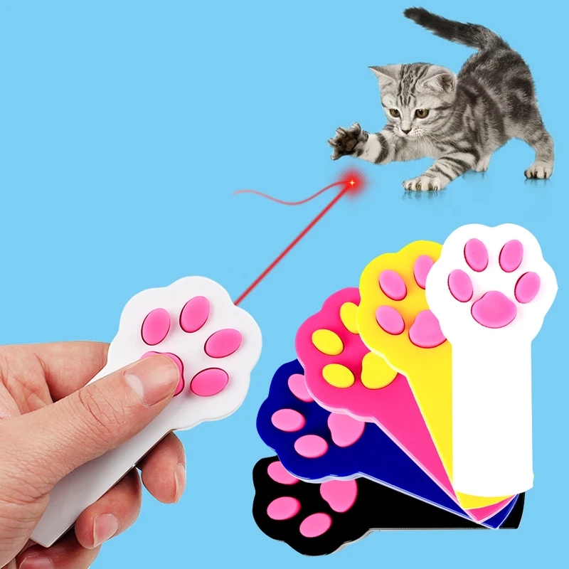 

Leewince Creative Funny Pet LED Cat Laser Toy Cats Laser Pointer Pen Cute Kitten Paw Shape Interactive Toy