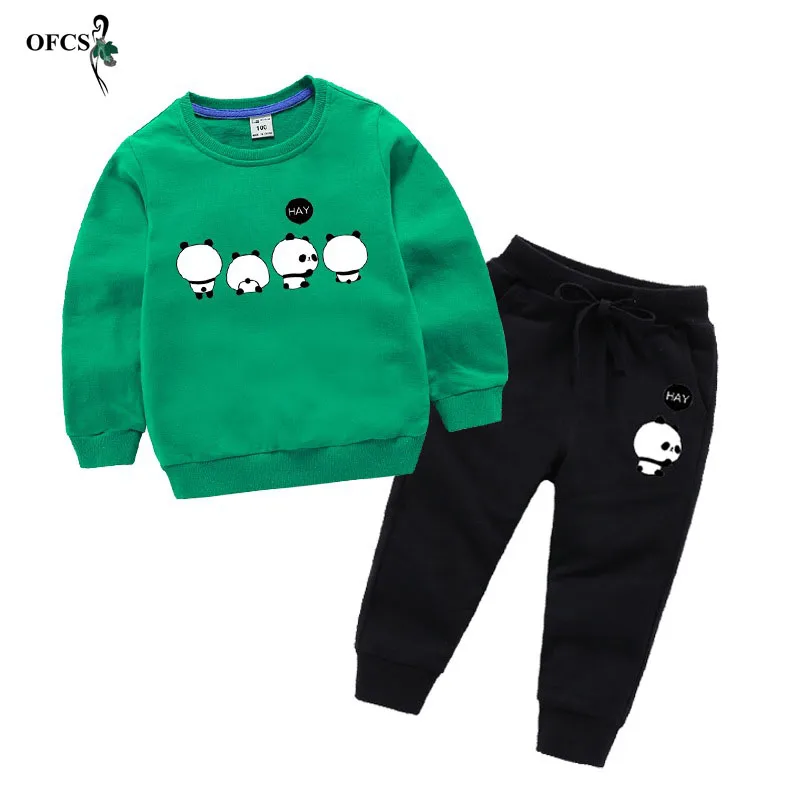 

Children Best Suit Baby Boy Clothes Set Cotton Long Sleeve Cartoon Sets Newborn Outfits Girl Clothing Kids Tops + Trousers Suits