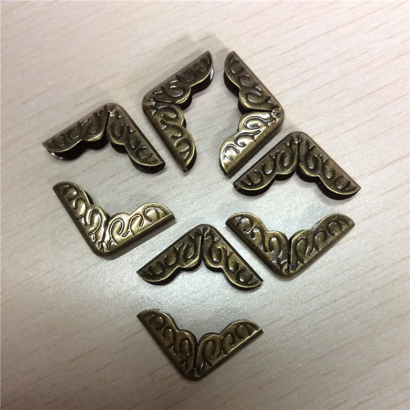 200 шт. бронзовые Защитные уголки для альбомов 16 х16 мм|Угловые кронштейны| |