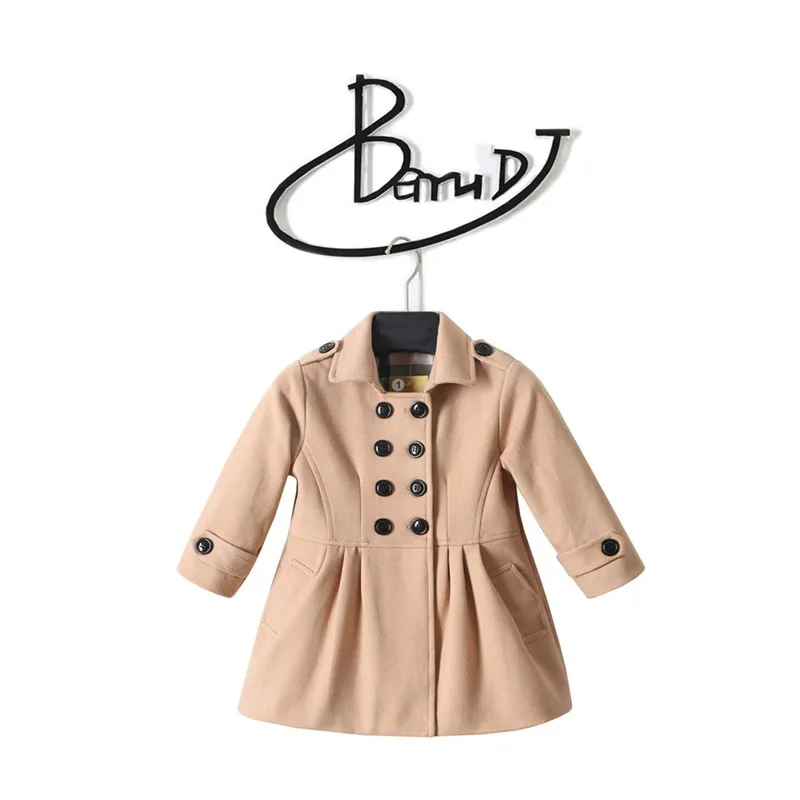 Зимние повседневные куртки для девочек верхняя одежда модный Тренч цветная