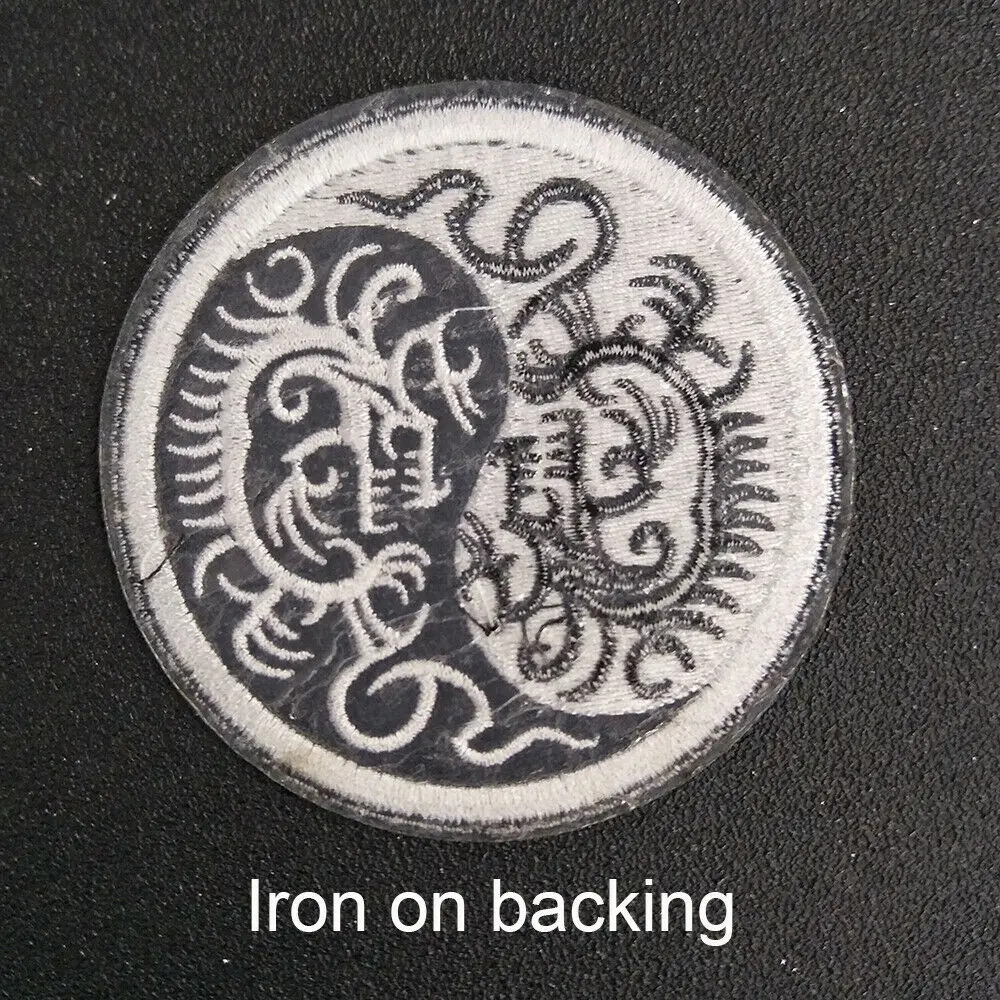 Инь Ян Единоборства кунг фу наклейки Швейные с драконом/железо на|Значки| |