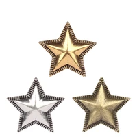 3pcslot 28mm retro zinc alloy bronze concho stars pentagram decorative buttons charms for diy accessories
