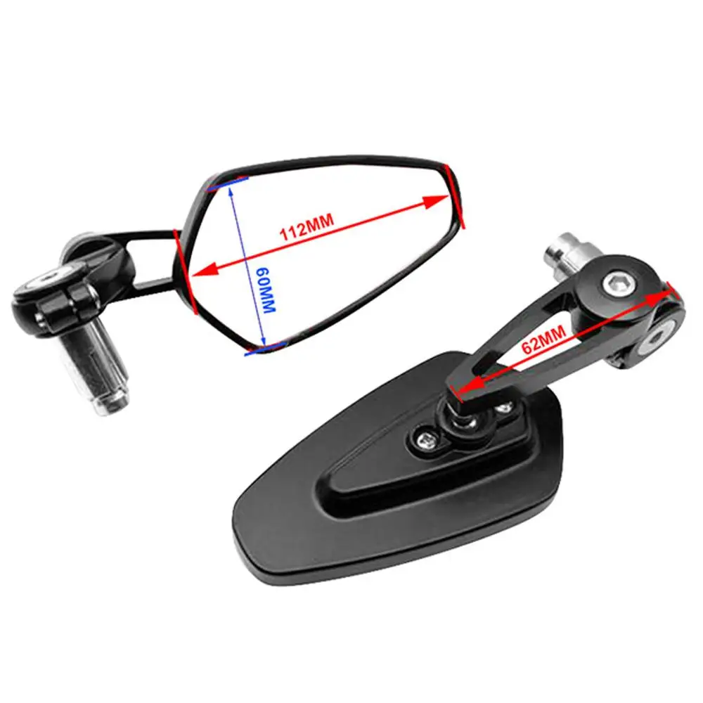 Semspeed Universal Motorcycle CNC Rear View Handle Bar End Black Side Rearview Mirrors 2pcs/lot Fits For Triumph Speed Triple | Автомобили