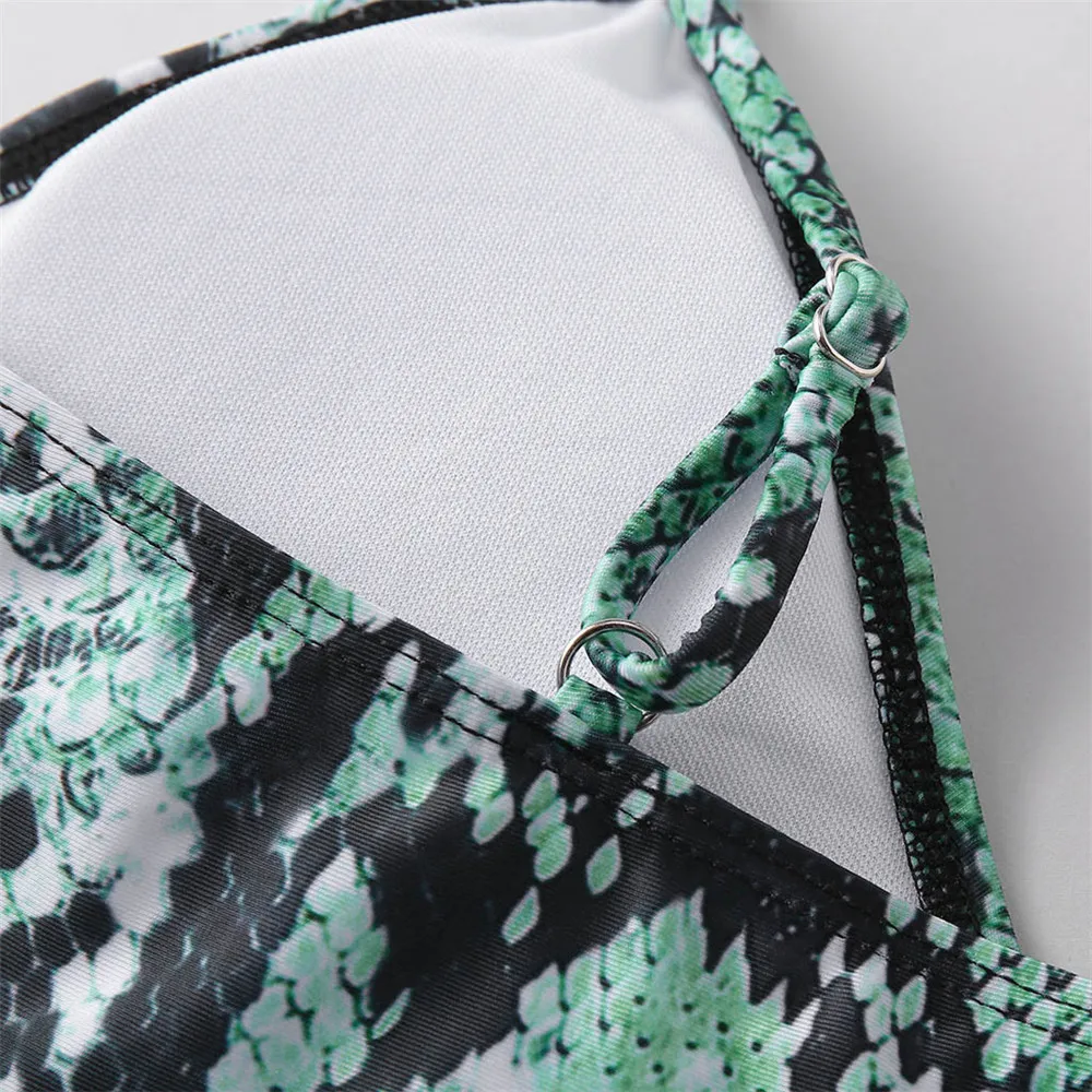 Женское сексуальное нижнее белье со змеиным принтом комплект из двух предметов