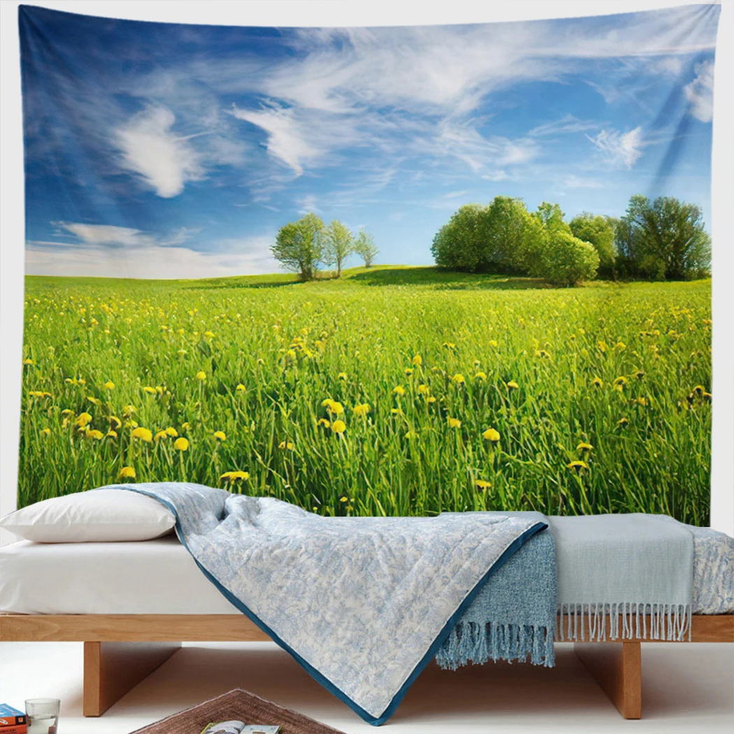 

Seaside Sunrise Reef Natural Landscape Tapestry Colorful Sky Modern Art Wall Hanging Boho Home Decoration Picnic Mat Carpet Gift