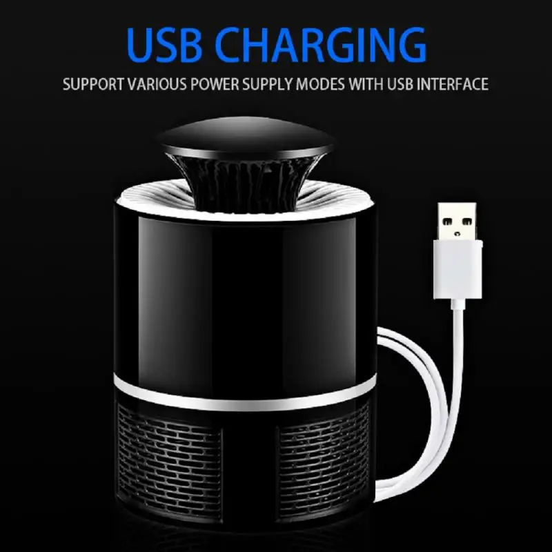 Светодиодная лампа убийца комаров USB электрическая без шума излучения насекомых