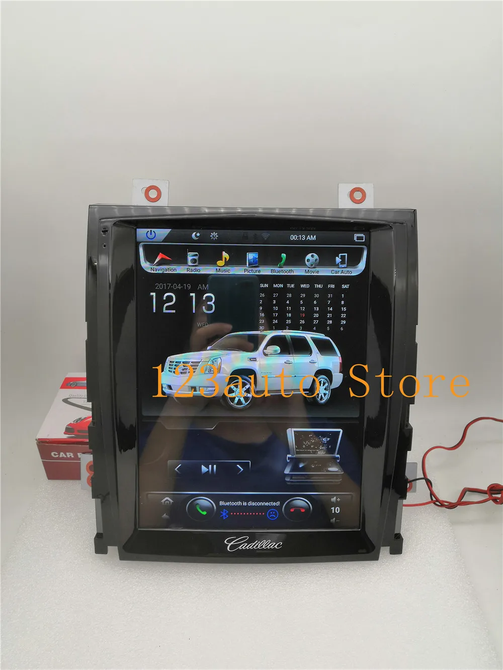10,4 дюймов вертикальный экран Tesla стиль Android 8,1 автомобильный DVD gps плеер радио мультимедиа навигация для Cadillac Escalade стерео PX6