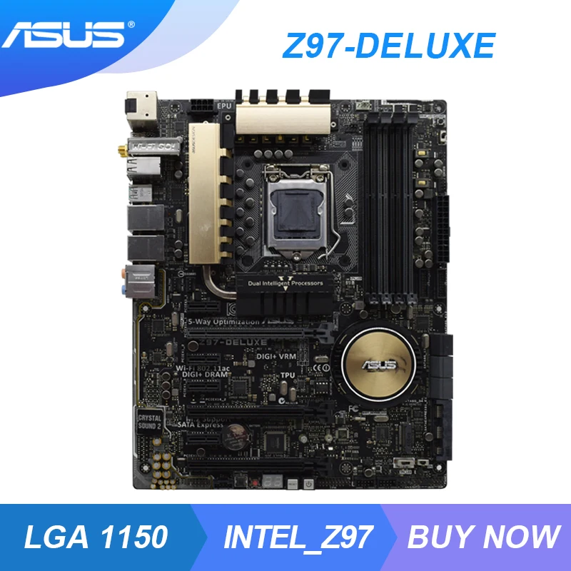 Verkauf Z97-DELUXE Für Asus Desktop Motherboard LGA 1150 DDR3 Z97 I7 I5 I3 USB 3,0 SATA3 Spiel Pc Motherboard