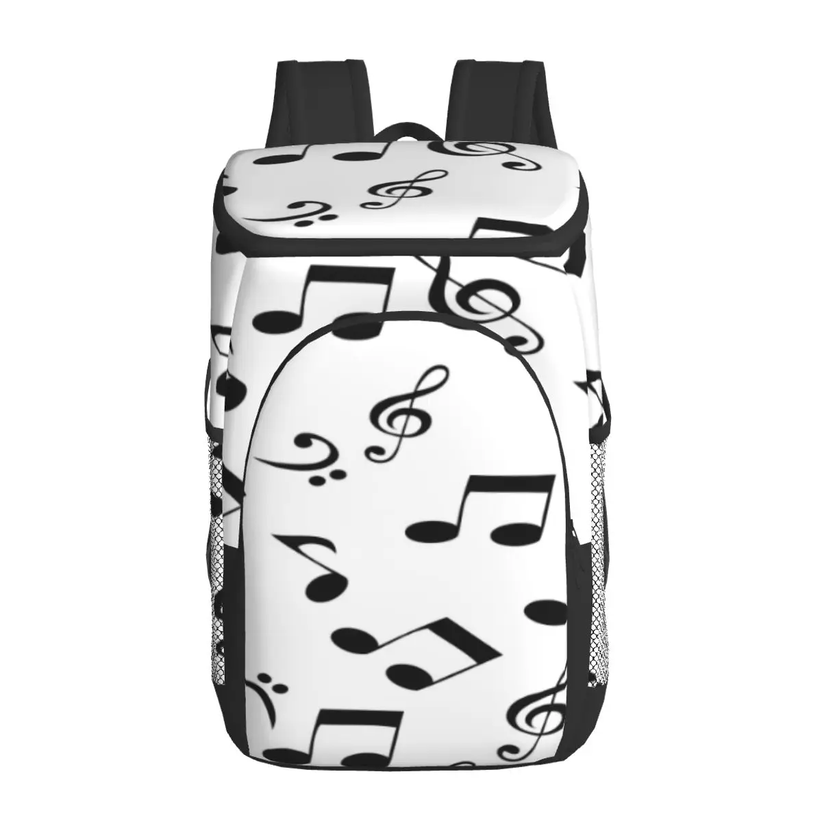 protable insulated thermal cooler waterproof lunch bag abstract music notes picnic camping backpack double shoulder wine bag free global shipping