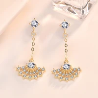 1 pair real 925 sterling silver stud earrings for women piercing cartilage earring 4a grade permeable zircon earings jewelry