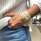 Браслет женский Goboho с цветком Миюки, плетеный браслет ручной работы из бисера