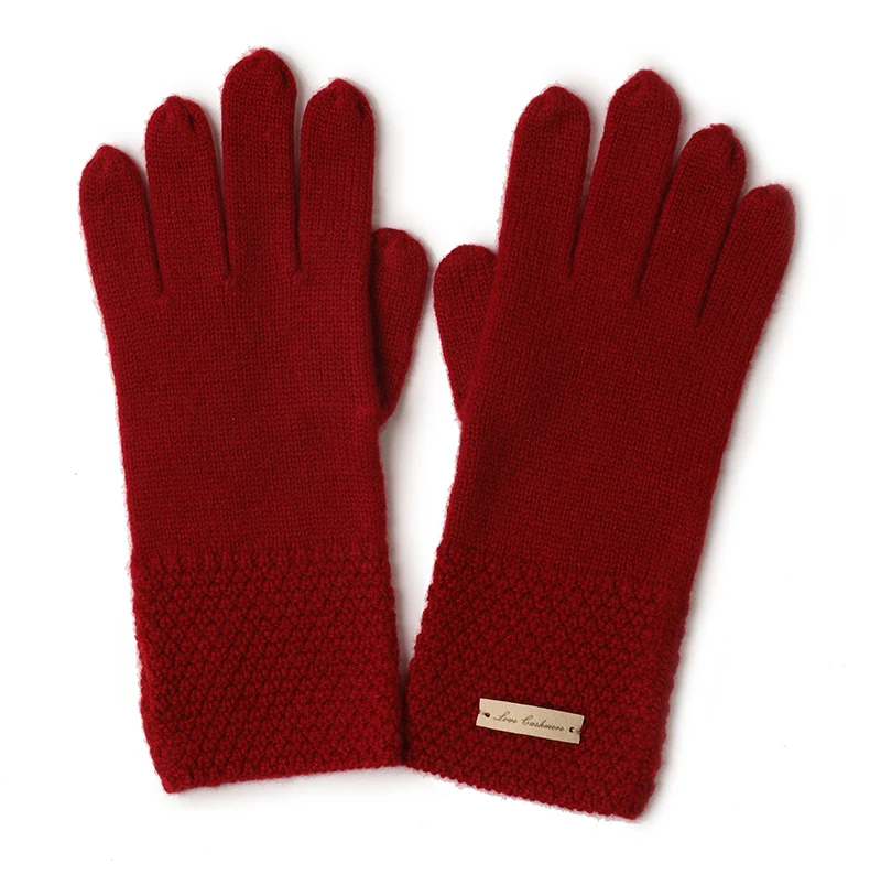 

New Women's Autumn Winter Cashmere Gloves Keep Warm Pure cashmere knitted corn finger gloves