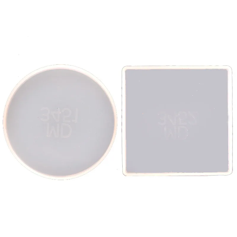 

DIY Small Coaster Mold Epoxy Mold Tea Coaster Square Round Tray Silicone Mold Resin Mold