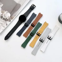 20mm genuine leather strap watchband for samsung galaxy watch4 40 44mmwatch 4 classic 42 46mm original wristbands bracelet belt