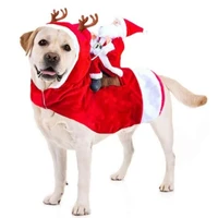 dog santa claus costume outfit winter jacket small middle large pet christmas clothes xmas carnival funny pet clothes