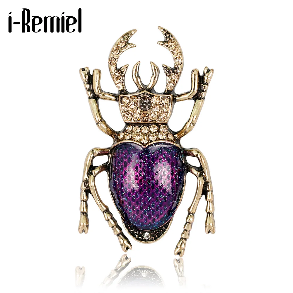 Я-Remiel новые ювелирные изделия Модные Ретро Жук эмалированная брошь насекомое