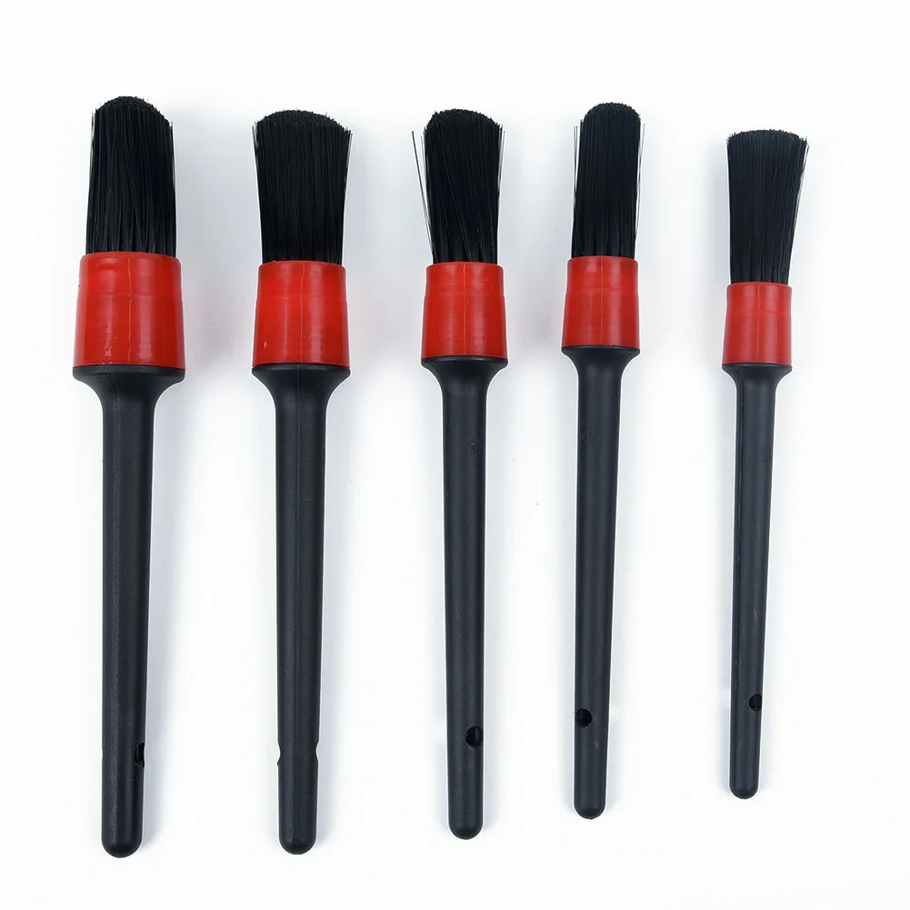 

Wild pig hair Car Cleaning brushes Tools Set Kit Black Auto Washing Detailing Wheels