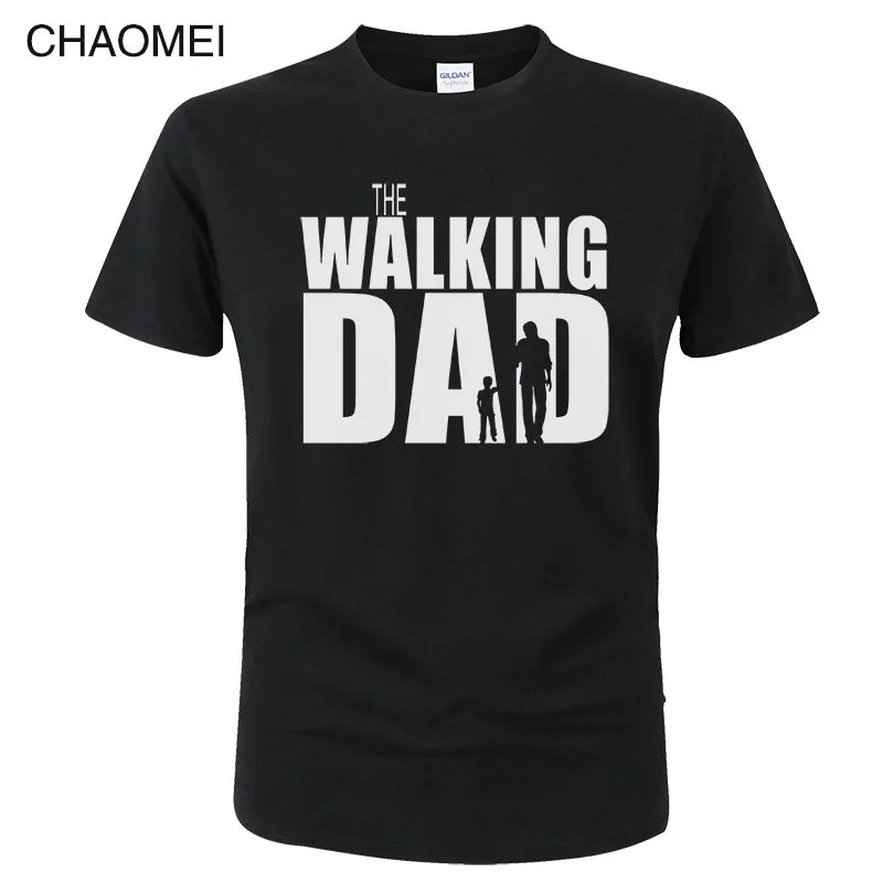 

2019 The Walking Dad T Shirts Men Tops Casual Cotton Father's Day T Shirts Short Sleeve Men Funny Dad Gift T-shirt C87