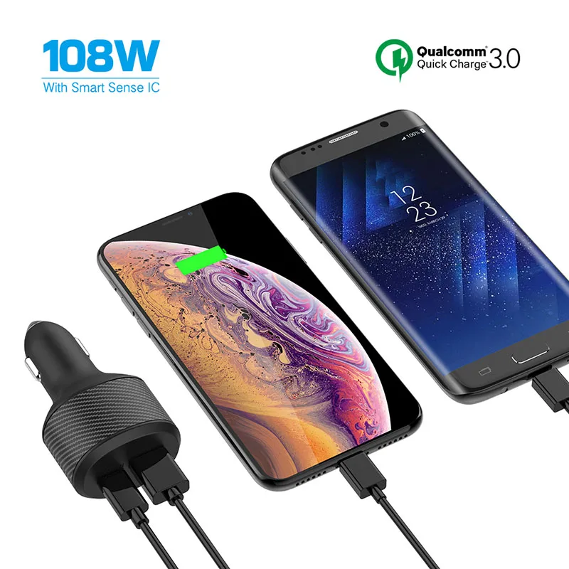 Автомобильное зарядное устройство URVNS 108 ВТ USB C PD 90 Вт 65 60 45 для MacBook HP Dell
