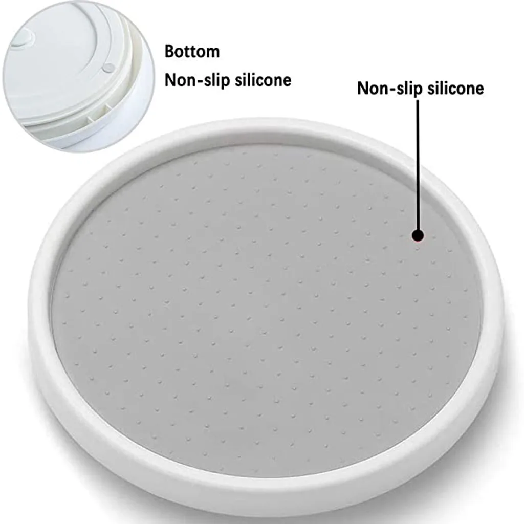 Пластик круглый Противоскользящий усиленный поворотный хранения проигрыватель