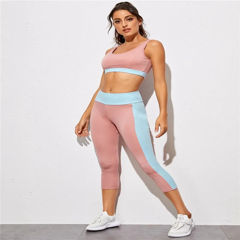 

Brand Yoga clothes Women Fashion sportswear High Quality casual quick-drying fitness suit Trend New High Waist sleeveless Set