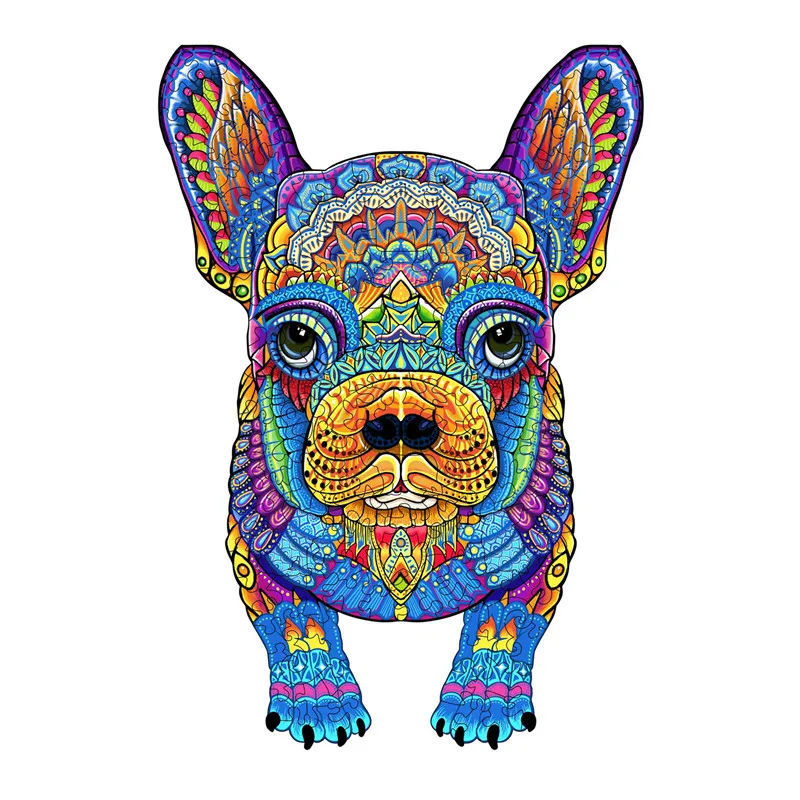 Милый Французский бульдог строительная игрушка для любителей собак деревянный