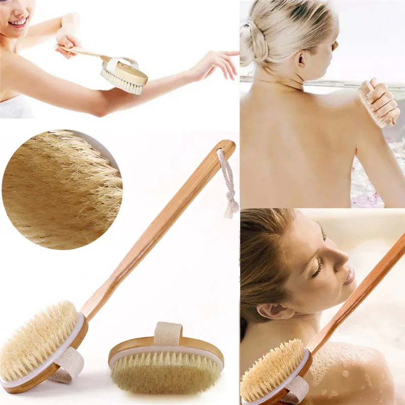 Высококачественная натуральная щетка для тела электронная массажер ванны душа