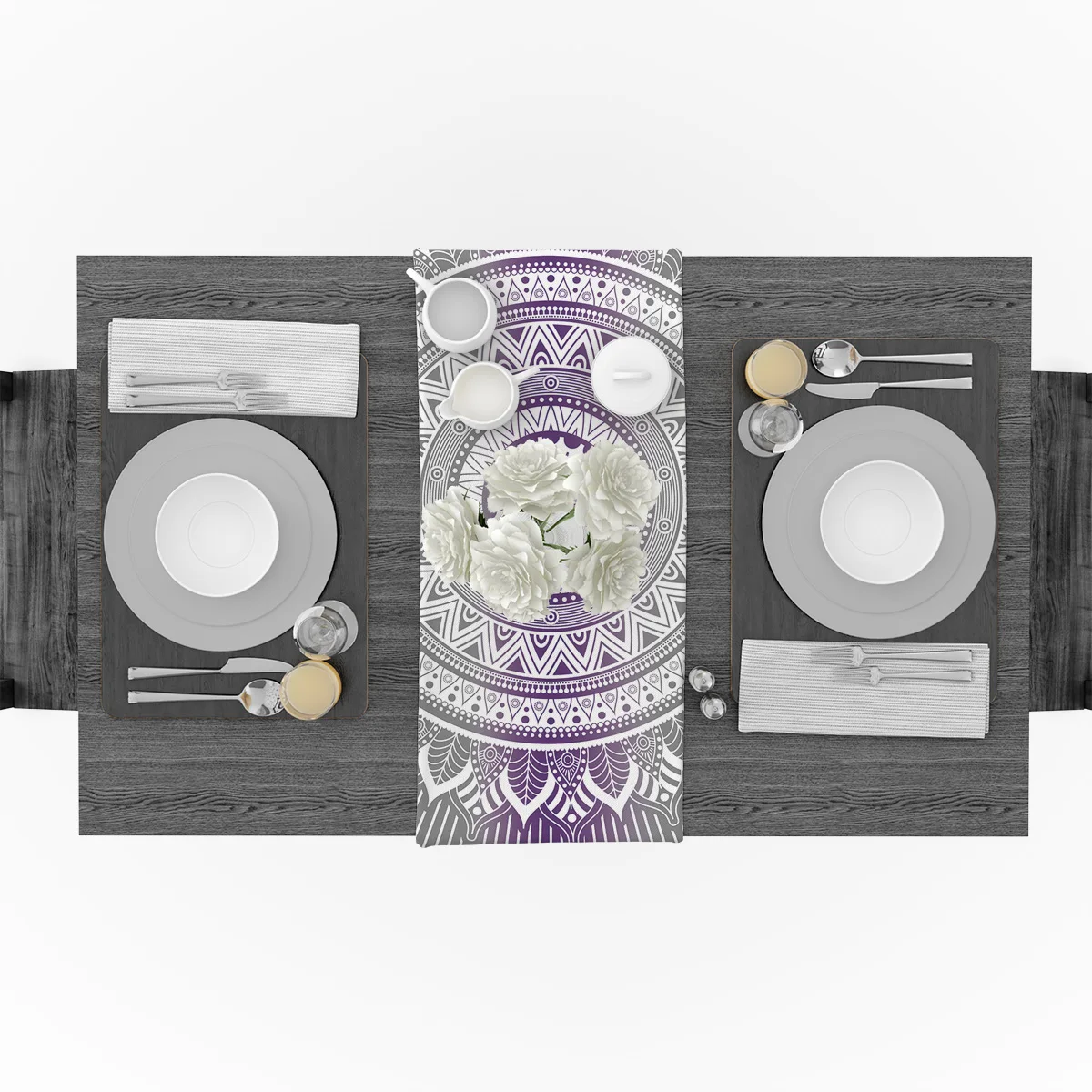 Настольный бегун s Хиппи Мандала искусство богемный современный ткань