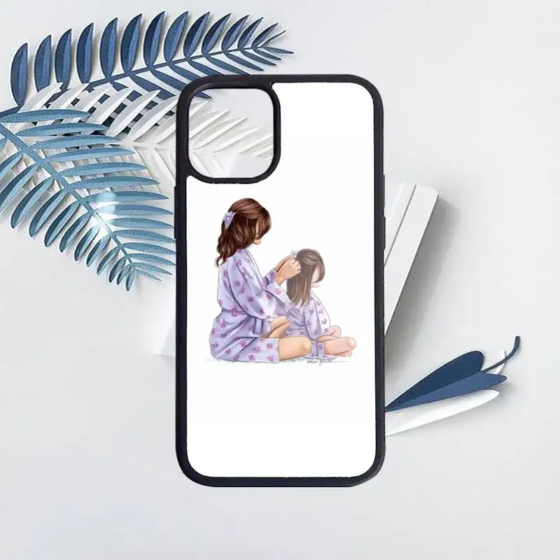 

Mom and baby Phone Case for iPhone 11 12 pro XS MAX 8 7 6 6S Plus X 5S SE 2020 XR Hard PC