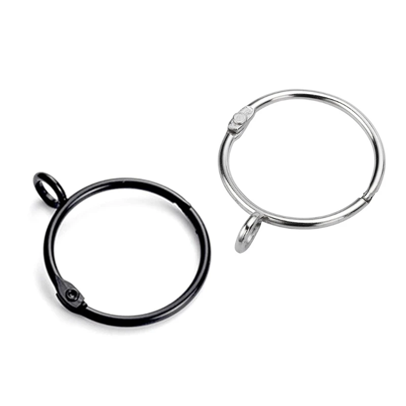Description Picture 6 of itemK1KA 20 Pieces 1.5inch Inner Diameter Openable Curtain Rings with Eyelets Metal Curtain Rings Window Treatment Hardware