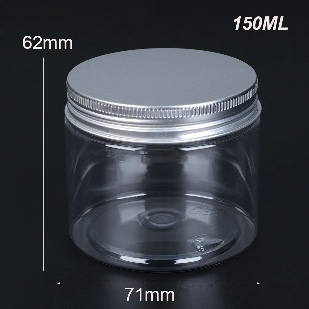 150ml 1 шт. Новая прозрачная алюминиевая крышка жестяной горшок косметический контейнер бальзам для губ бутылка для хранения масла Воск пустая банка домашняя организация - Цвет: 150ml