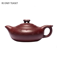 410ml traditional raw ore zhu mud filter teapots chinese yixing purple clay tea pot customized tea set gifts home drinkware