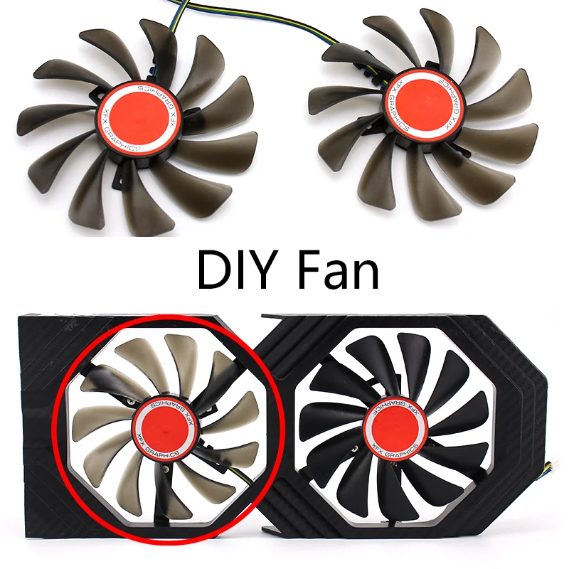 Оригинальный 95 мм FDC10U12S9 C CF1010U12S вентилятор охлаждения для ПК заменить XFX AMD Radeon RX 580
