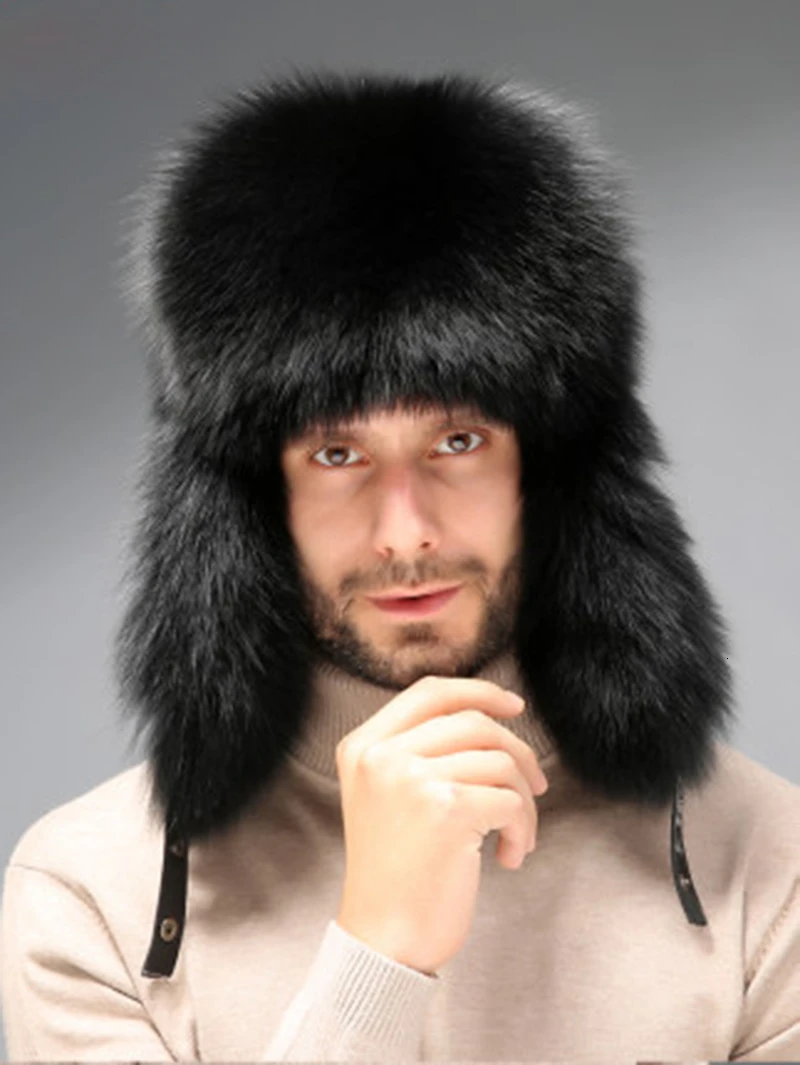 2019 Fox Fur Hat Woman Winter Bomber Hat Ear Protection Tassel Korean Version Warm Raccoon Fur Hat