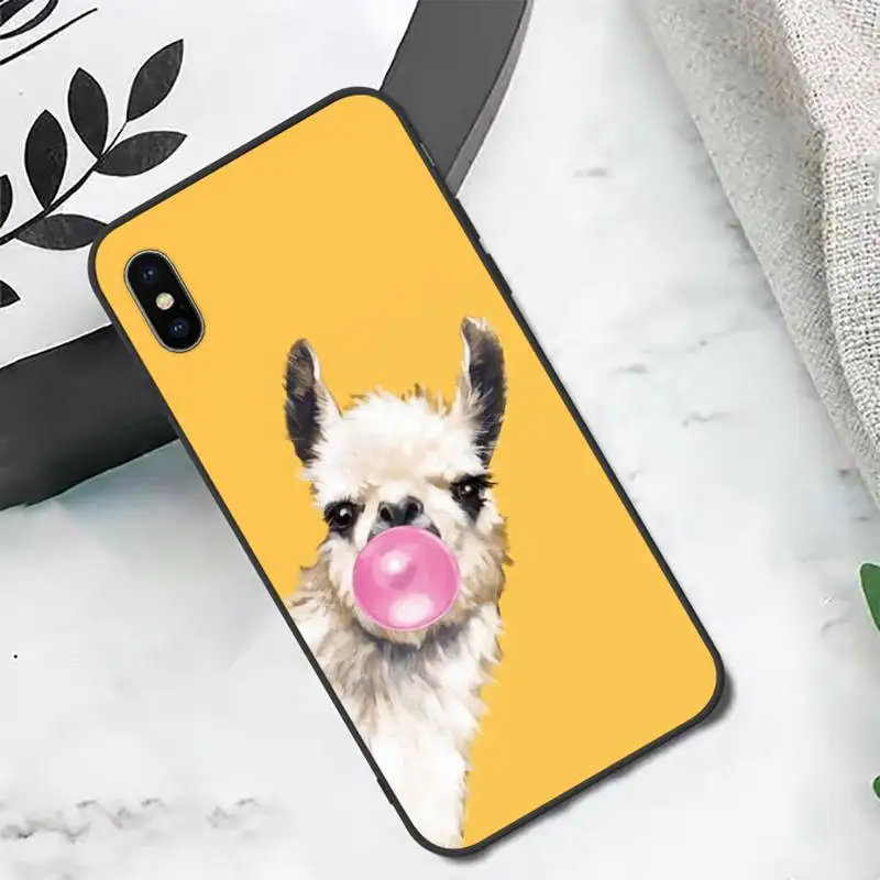 

cute lamas Alpaca animals Phone Case for iPhone 11 12 mini pro XS MAX 8 7 6 6S Plus X 5S SE 2020 XR