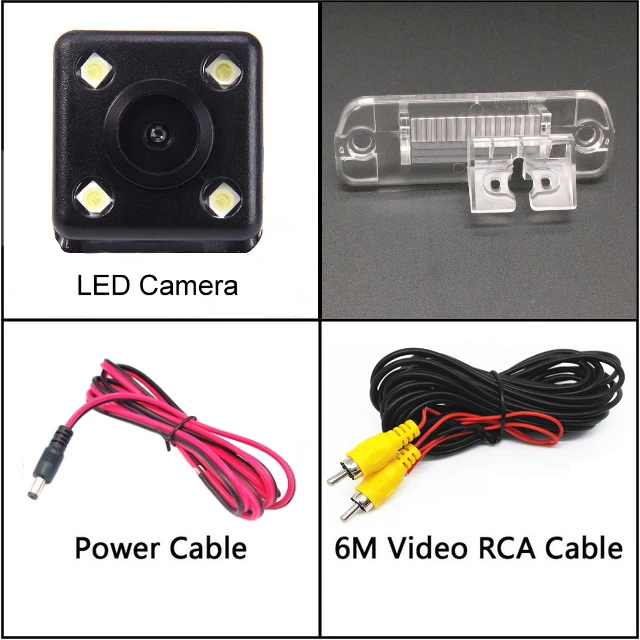 4 LED Для Mercedes Benz M ML W164 GL X164 CL W215 C215 автомобильная парковочная камера CCD HD камера заднего вида - Название цвета: 4 LED
