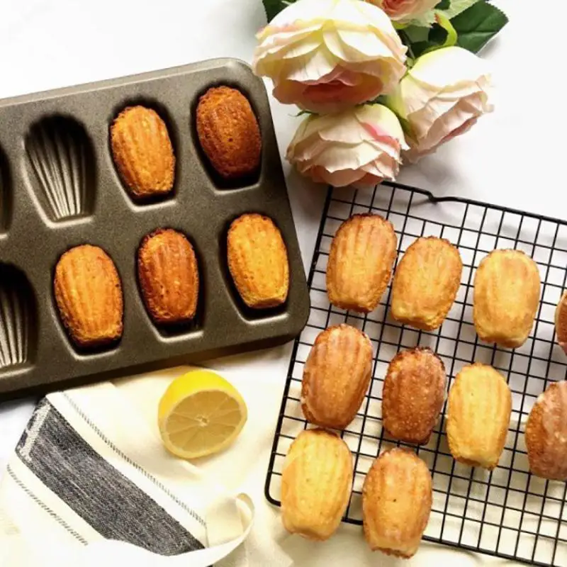 12Cup антипригарный пирог форма для выпечки печенья Мадлен из углеродистой стали