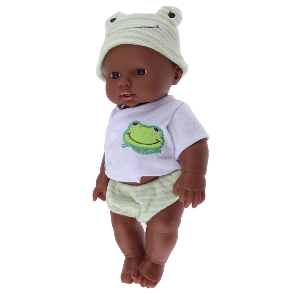 

Baby 12-inch African American Washable Soft Baby Doll with Baby Doll Accessories - for Children 1 2 3 4 5 Year Old - Green