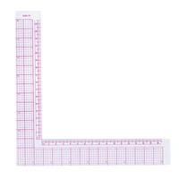 2pc l square shape 90 degree angle ruler plastic drawing sewing measure professional tailor craft tool