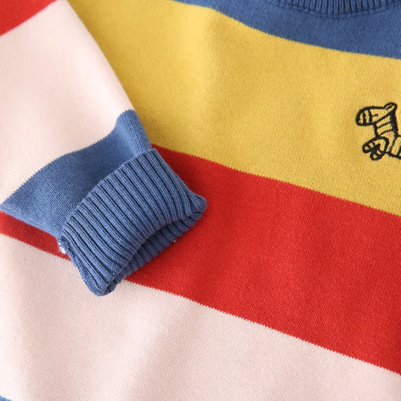 Свитер для младенцев новинка 2018 Повседневные свитера в полоску мальчиков зимний