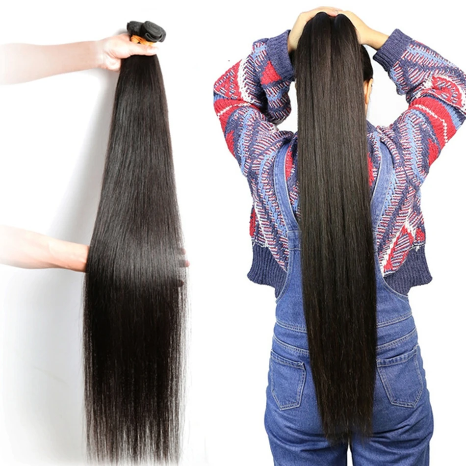 

Seditty hair Straight Hair Bundles Brazilian Hair Bundles Remy Human Hair Extensions 1/3/4 Bundle Deals Weave Double Weft Weave