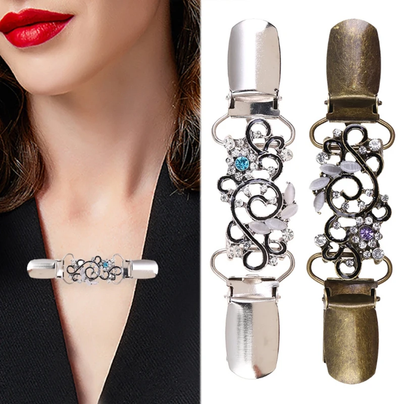 Кардиган Ретро зажим для свитера женщин филигранная задняя часть платья шали |