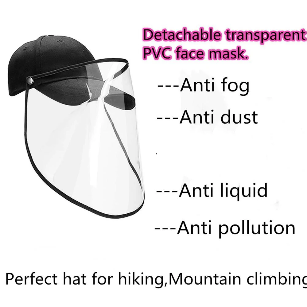

Unisex Anti Dust Panama Hat Bacteria Mask Anti-Spitting Protective Hat Cover Outdoor Adjustable Full Mask Bucket Hats Cap