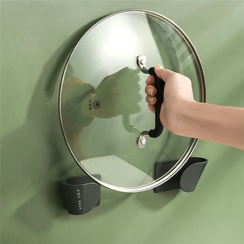 

2 шт. настенный хранения стеллаж для горшков вешалка для крышек поддон держатель висячий горшок Кухня Пособия по кулинарии посуда инструмен...