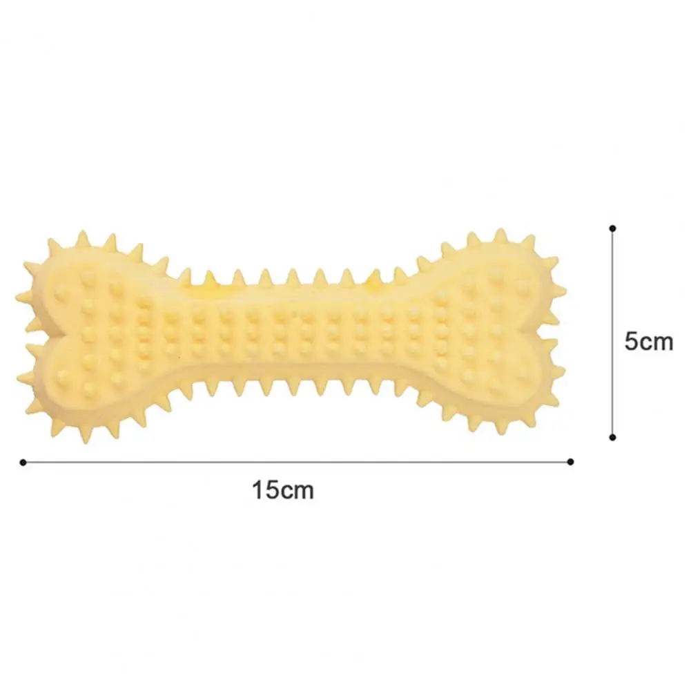 

Dog Cat TPR Foam Chewing Toy Milky Scented Flat Bones Molar Teether Pet Supplies
