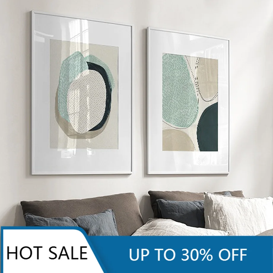 Абстрактная линия цветные блоки настенная Картина на холсте постеры и принты